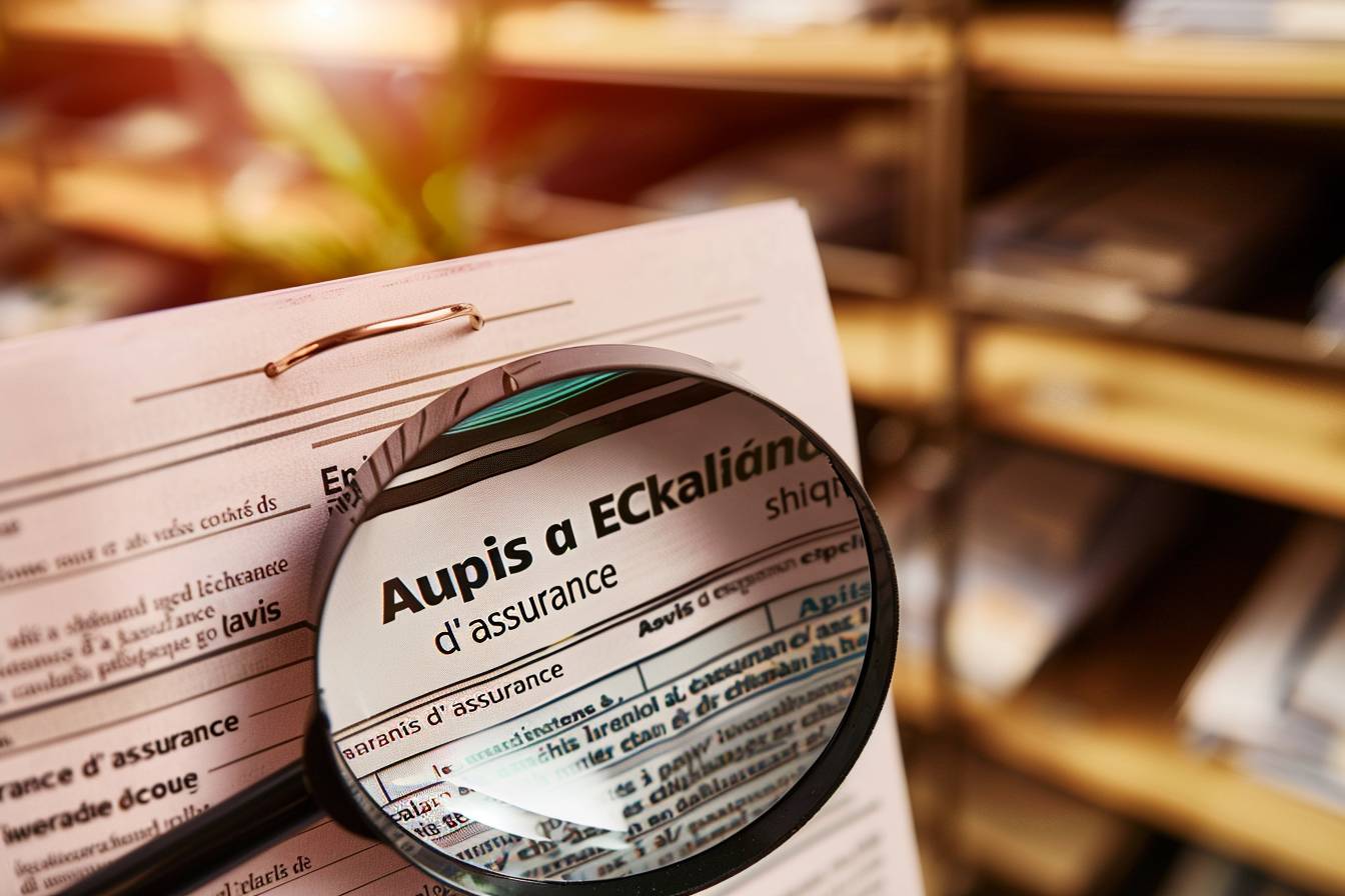 avis d’échéance assurance : document d'assurance avec détails du contrat et échéance