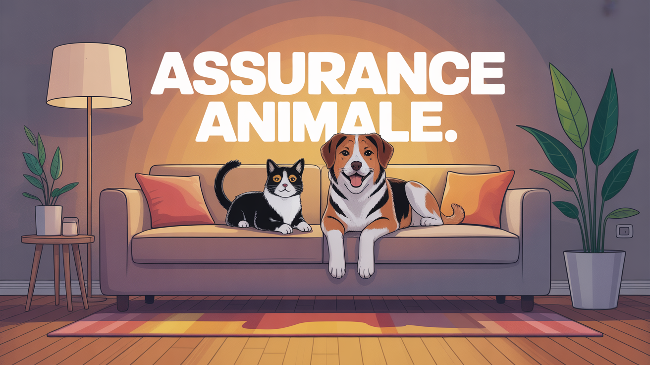 assurance animale illustration chat chien serenite