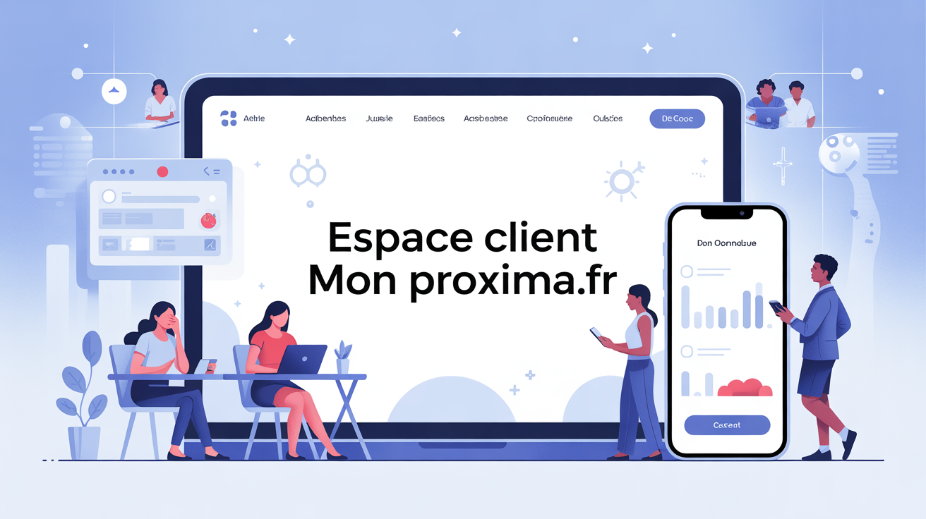 Tableau de bord Espace Client Mon Proxima.fr sur ordinateur et mobile