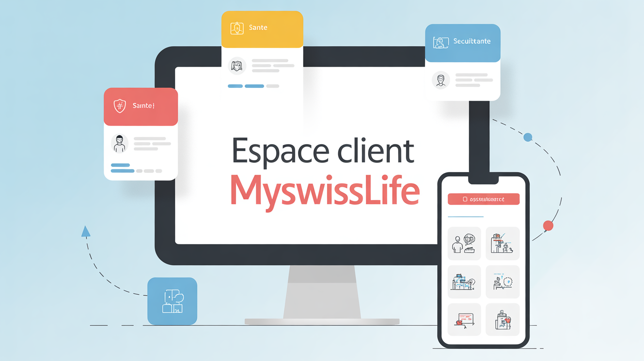 illustration espace client myswisslife ordinateur smartphone