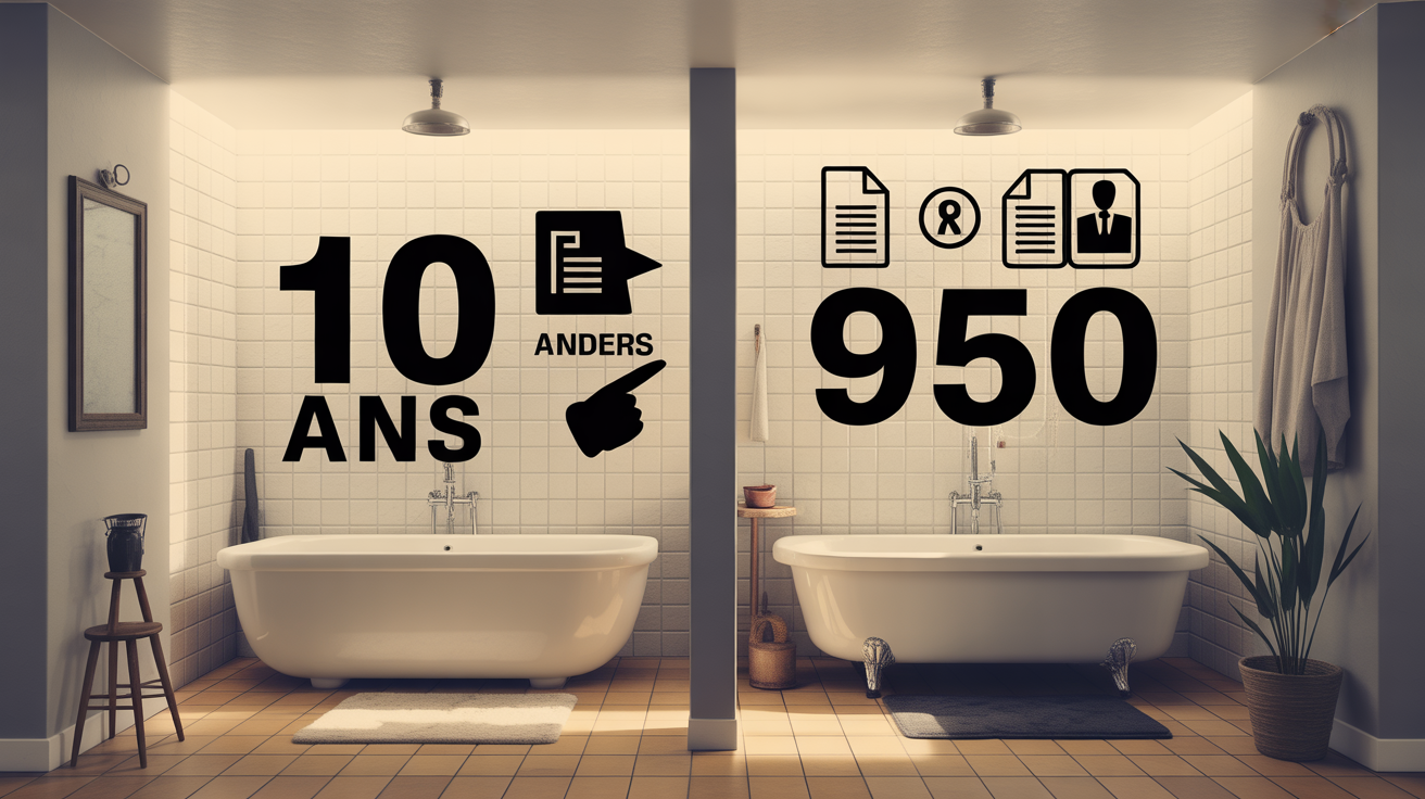 bac à douche usé refus assurance illustration