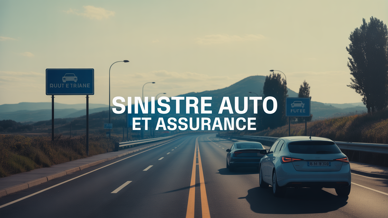 Illustration stylisée sinistre auto et assurance