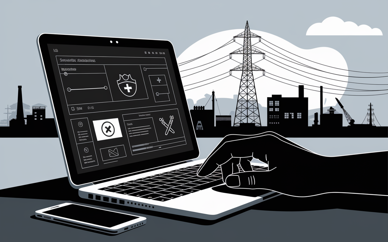 Main ordinateur couverture santé énergie, interface web agents IEG