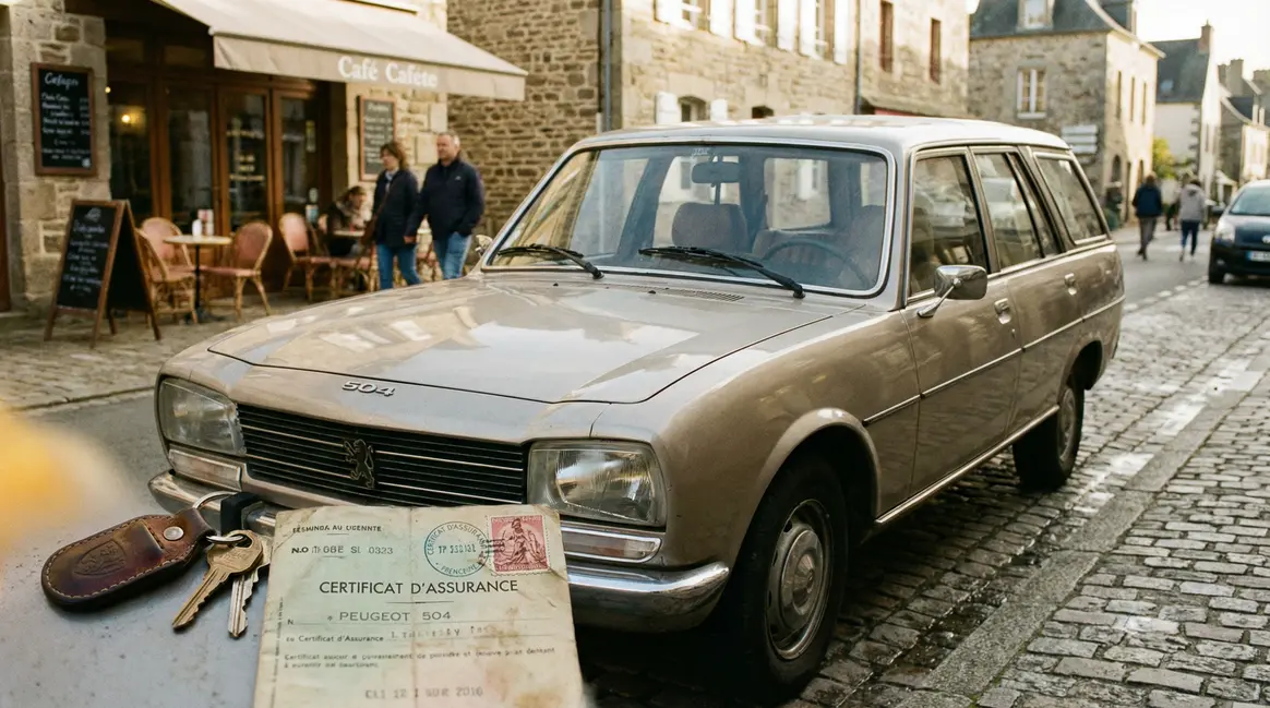 Photo assurance auto document et voiture