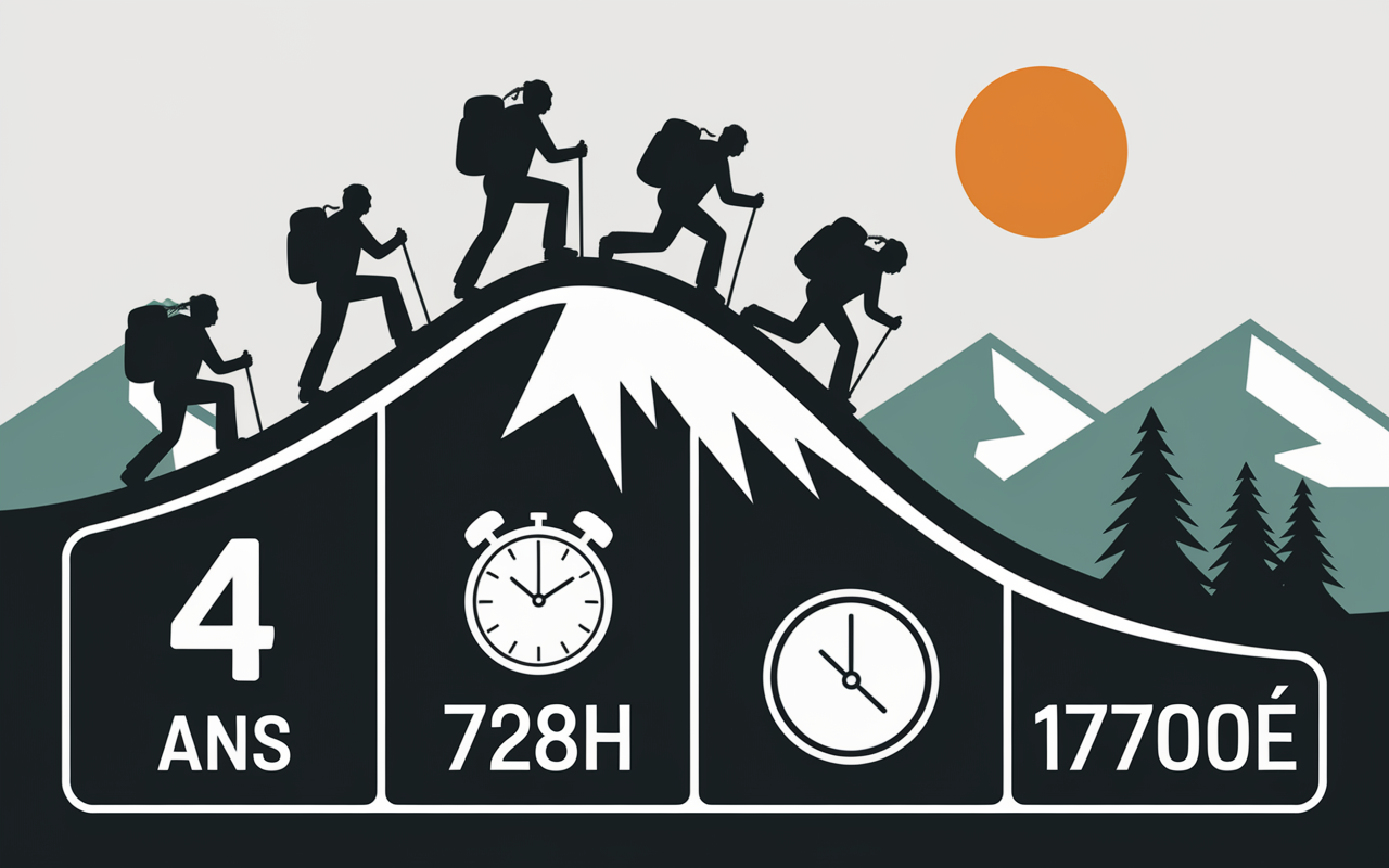 Infographie devenir guide de haute montagne ENSA