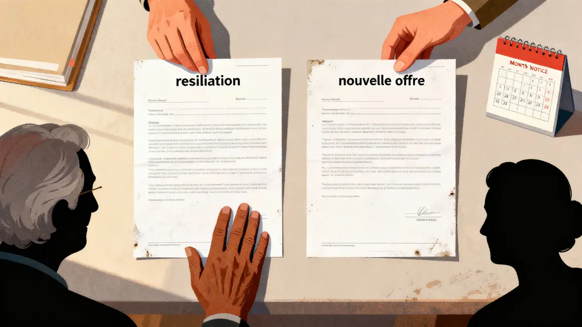Schéma résiliation et nouvelle offre mutuelle santé après 70 ans, seniors
