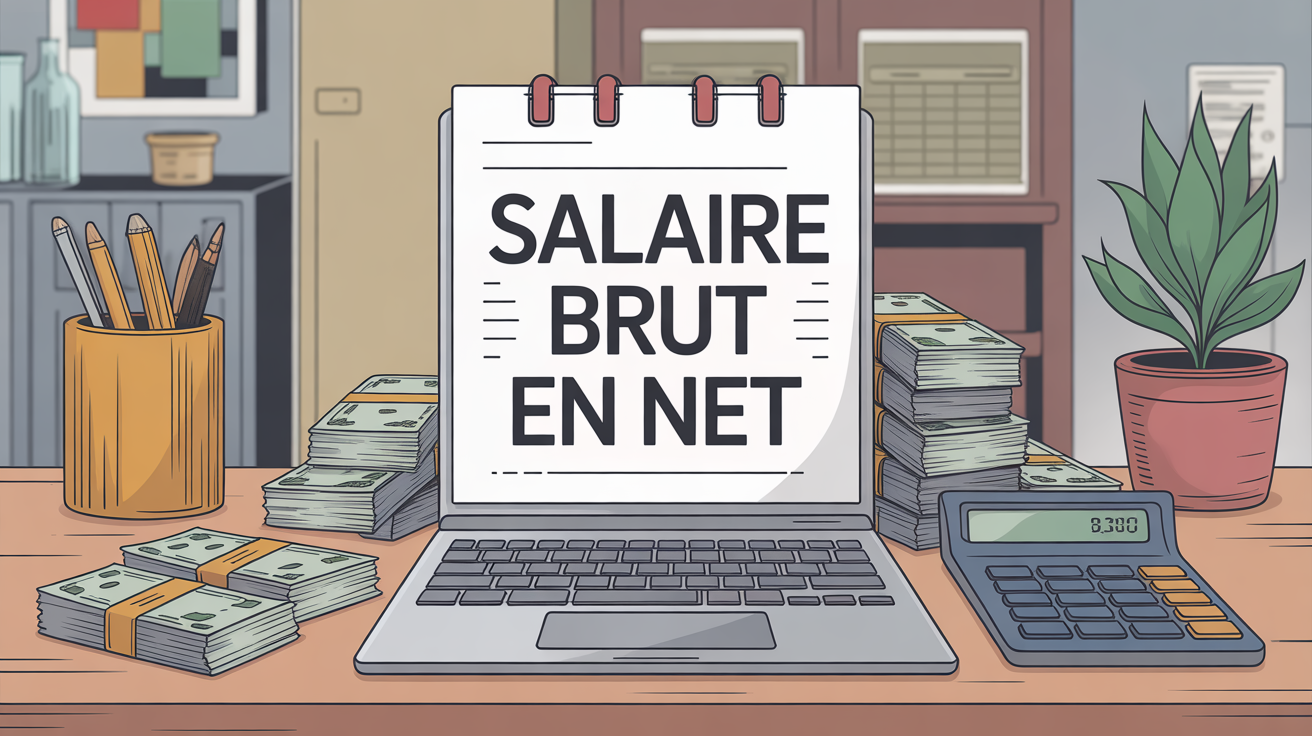 fiche de paie stylisee salaire brut en net