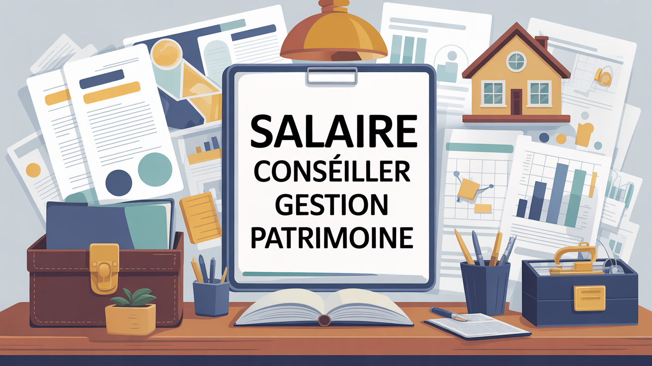 Illustration bureau moderne Salaire conseiller gestion patrimoine