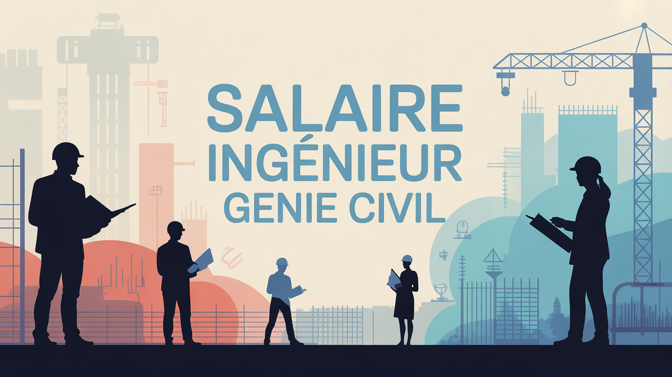 Scène chantier ingénieurs génie civil titre salaire