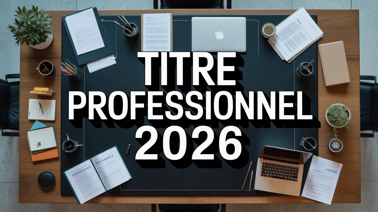 titre professionnel 2026 ambiance sereine table documents