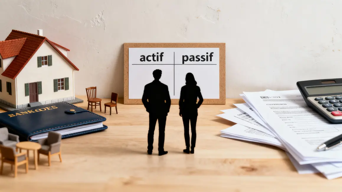 balance succession actif passif avec maison banque