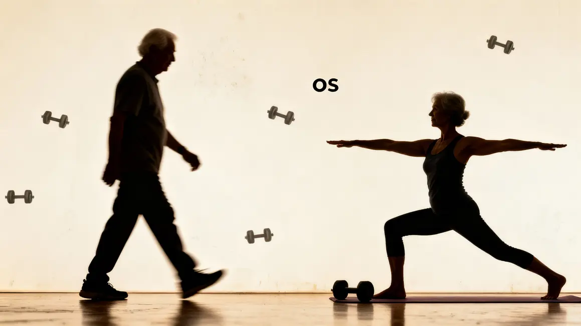 Seniors marche rapide yoga pilates muscles os