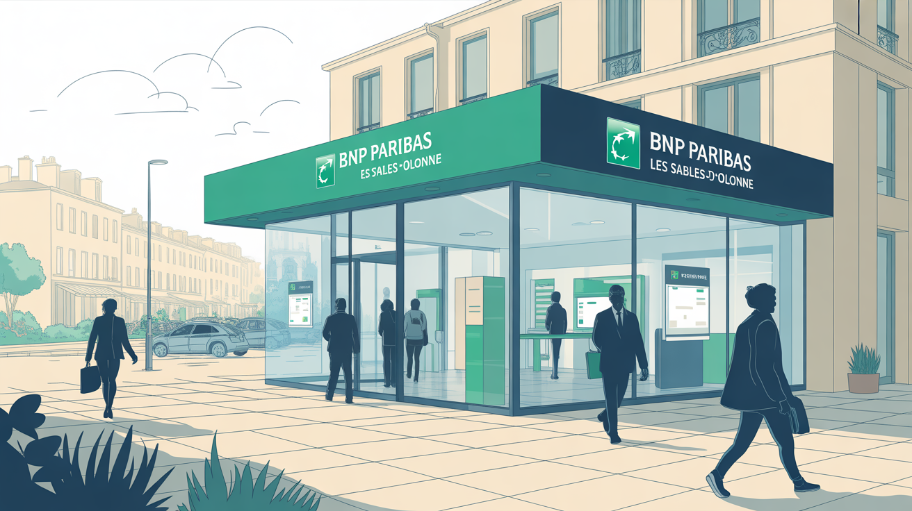Illustration agence BNP Les Sables d'Olonne centre-ville