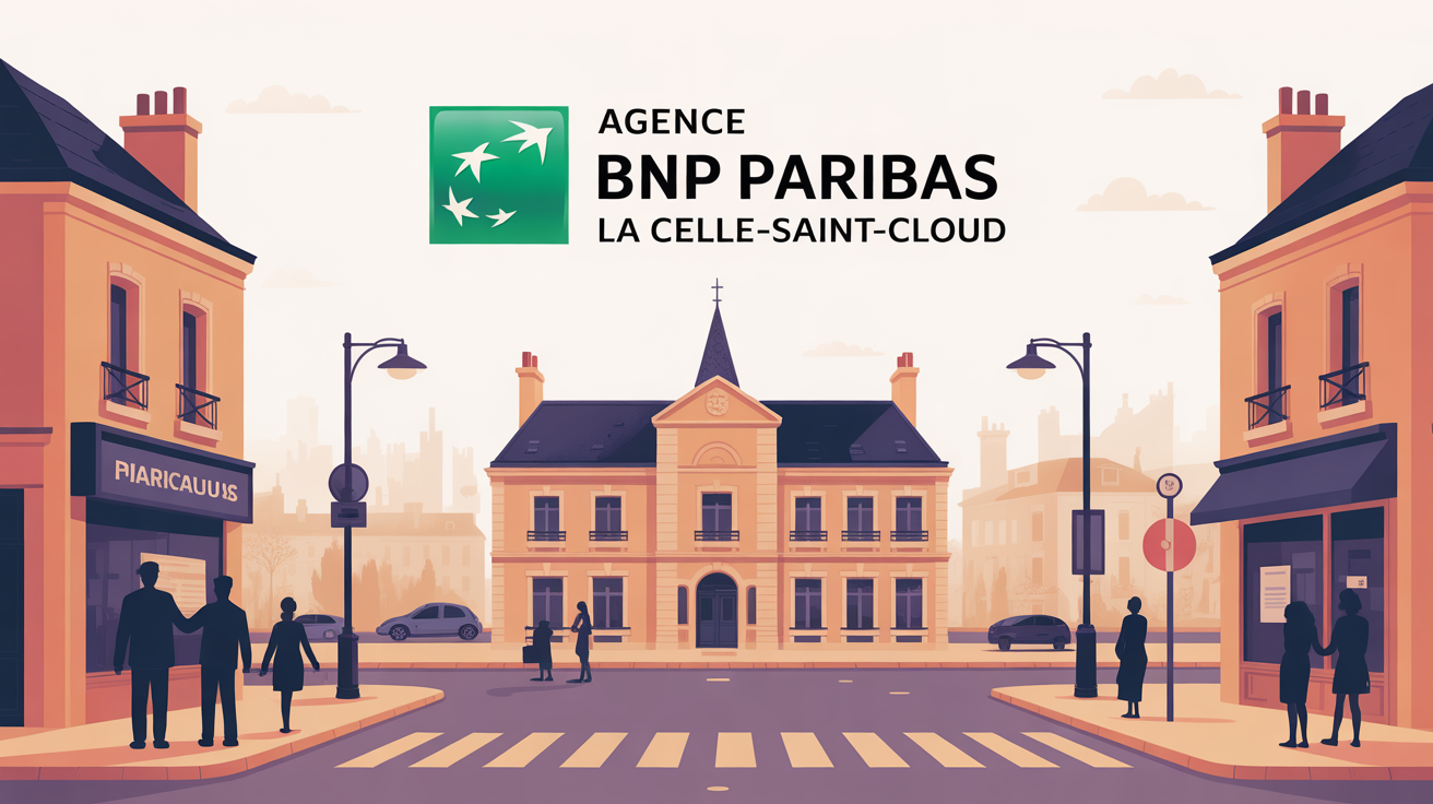 Agence bnp paribas la celle saint cloud devant mairie