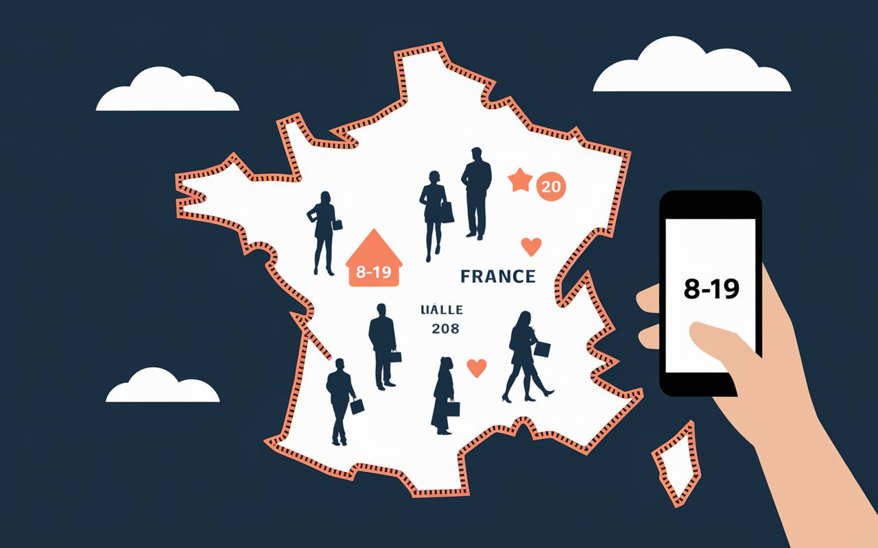carte stylisée points de retrait Nickel en France