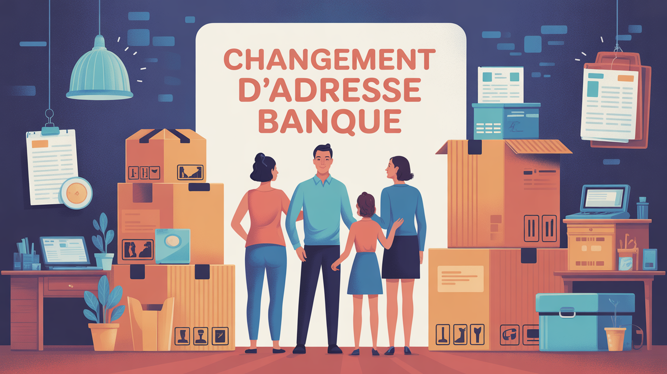 illustration changement d'adresse credit agricole famille demenagement