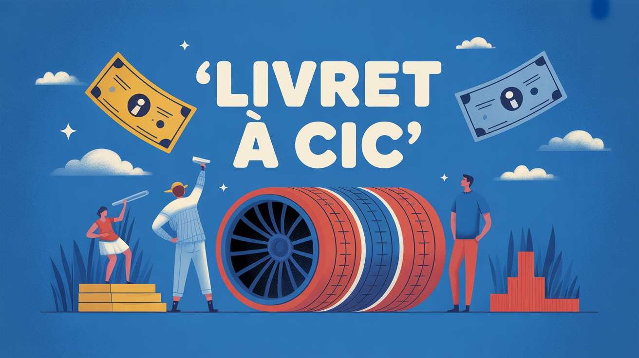 cic livret première épargne tirelire stylisée bleu