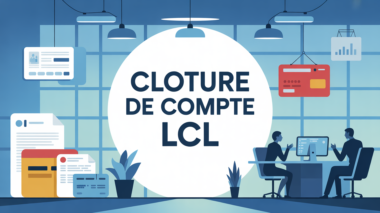 illustration cloturer un compte lcl bureau