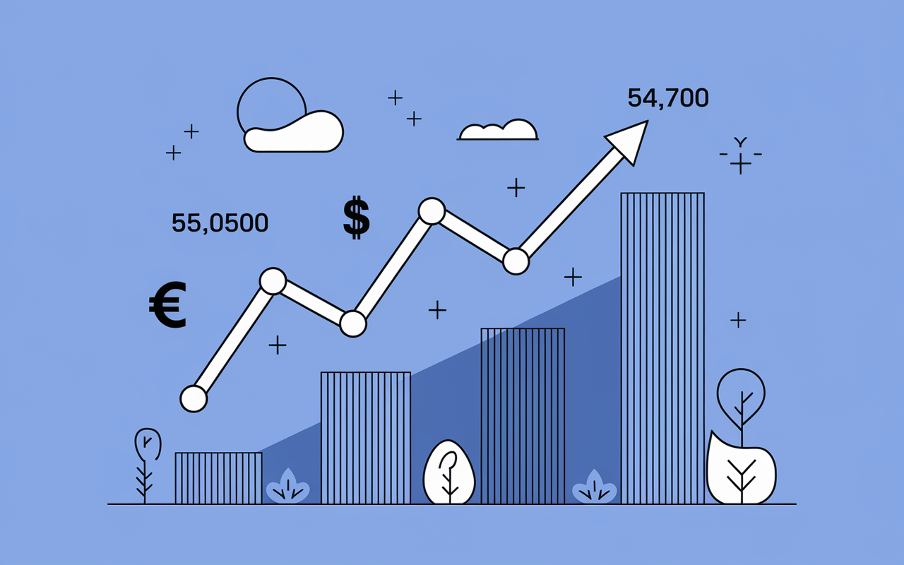Tableau graphique 50000 franc en euro
