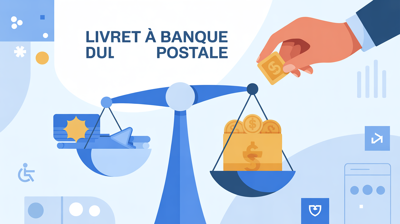 Illustration livret a banque postale virement securite