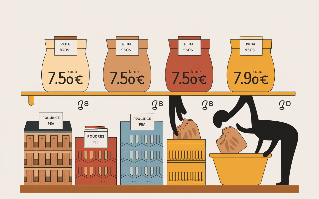 pea le moins cher tableau prix produits