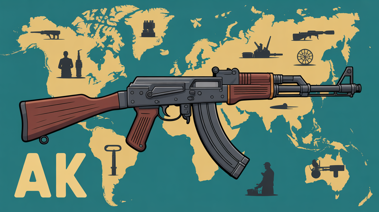que veut dire ak illustration stylisee sur carte monde