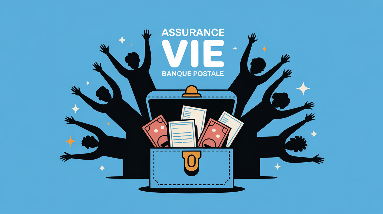 Illustration retirer argent assurance vie banque postale