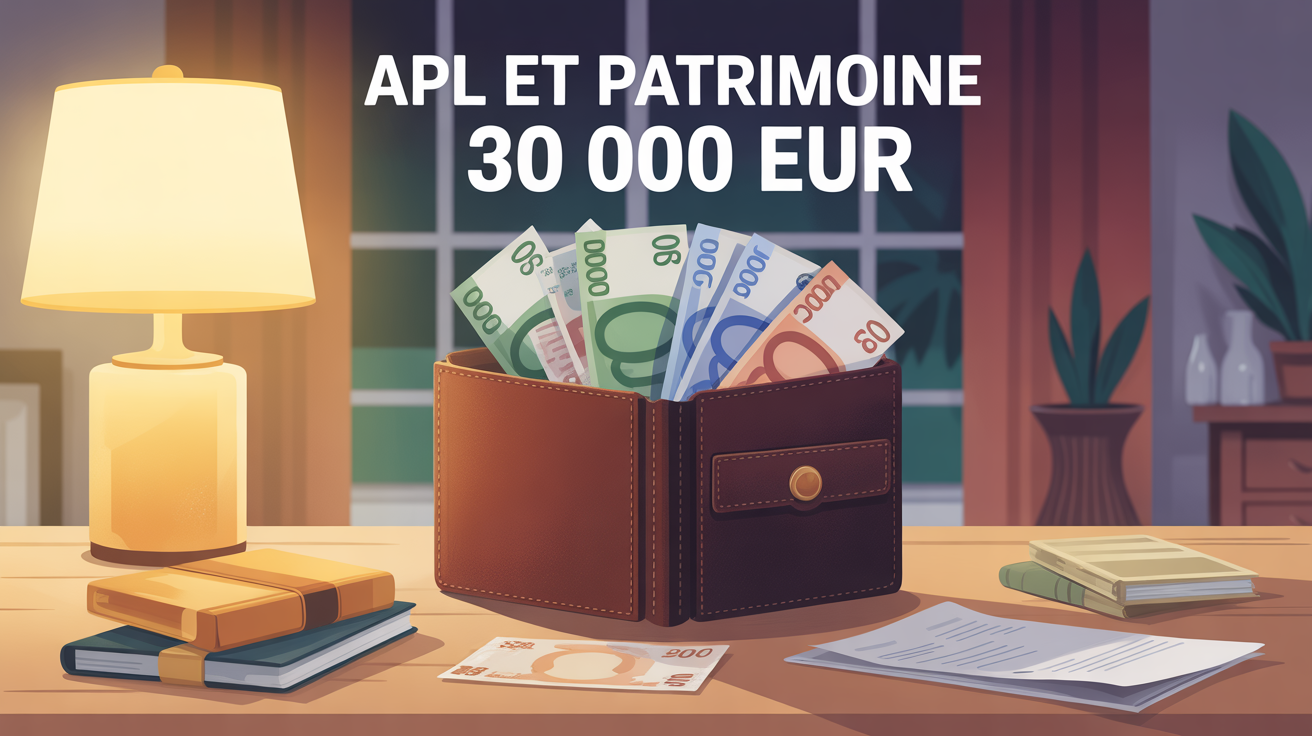 Illustration stylisée portefeuille avec apl et epargne