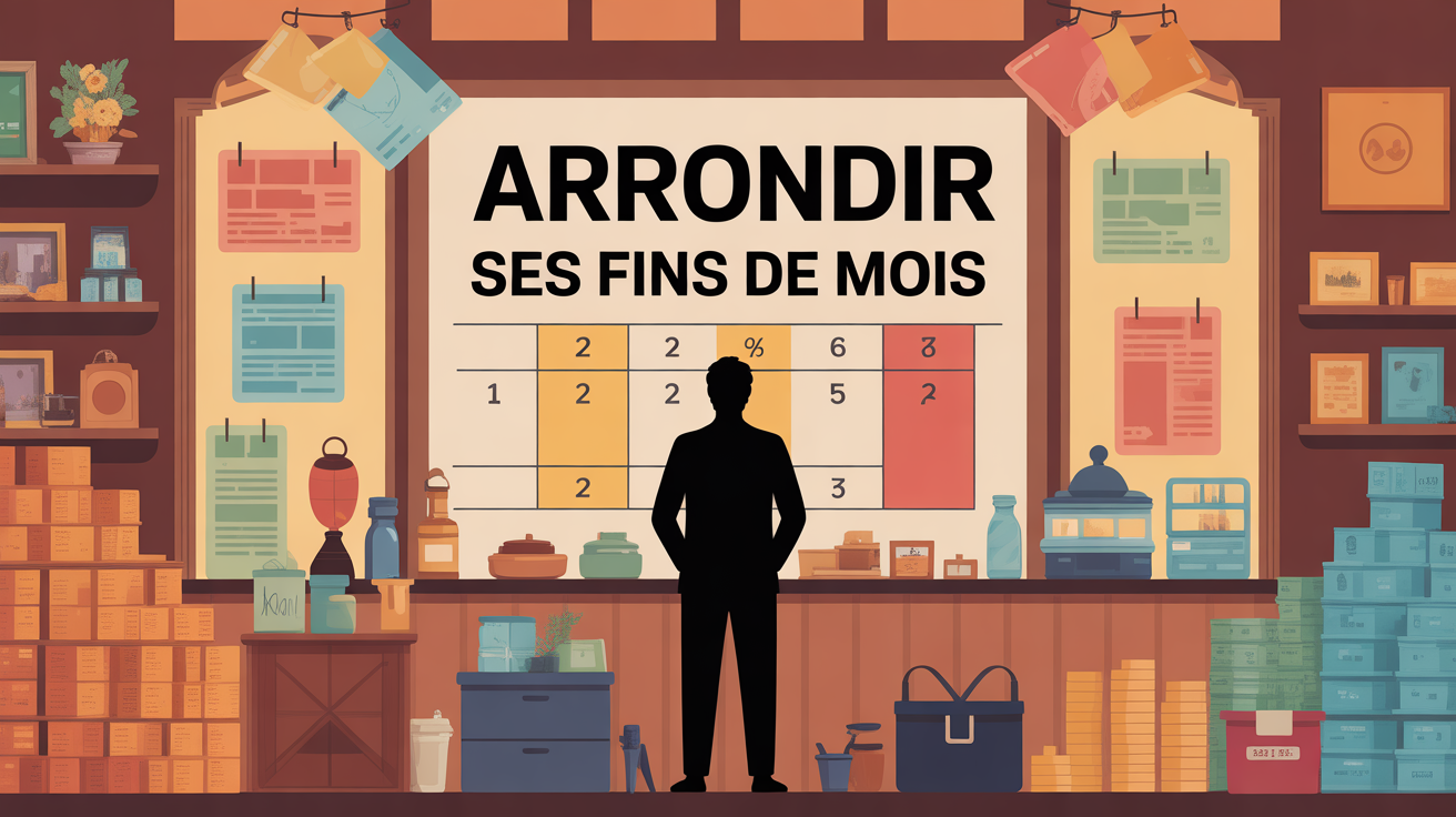 illustration arrondir ses fins de mois