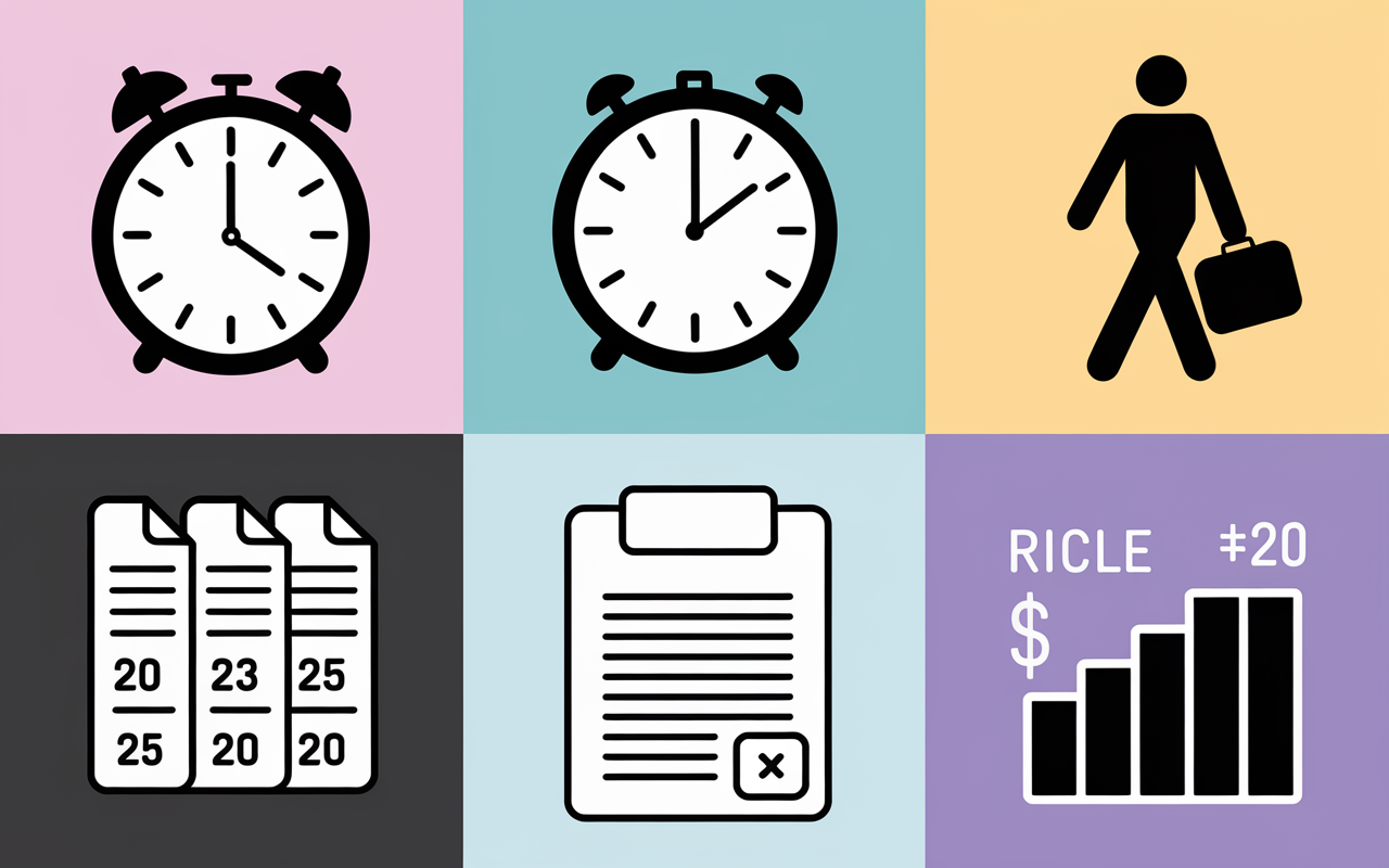 astuce partir en retraite plus tôt pictogrammes leviers