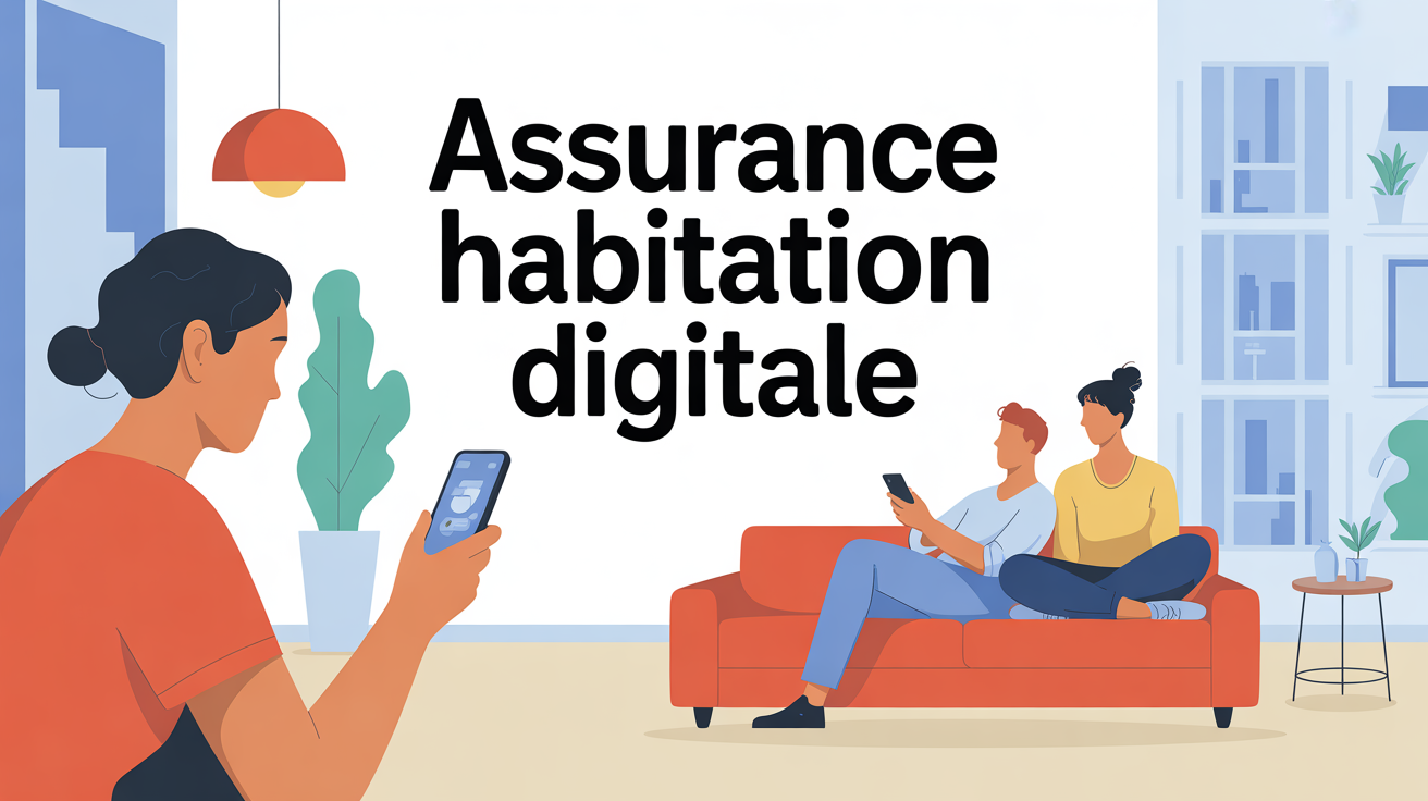 avis assurance lemonade illustration personnages smartphone salon