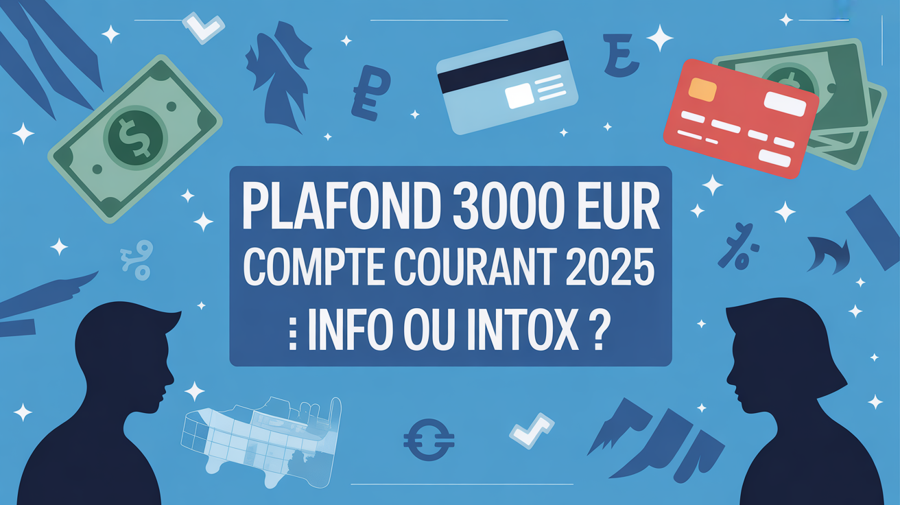 compte courant limite a 3000 euros sur fond bleu