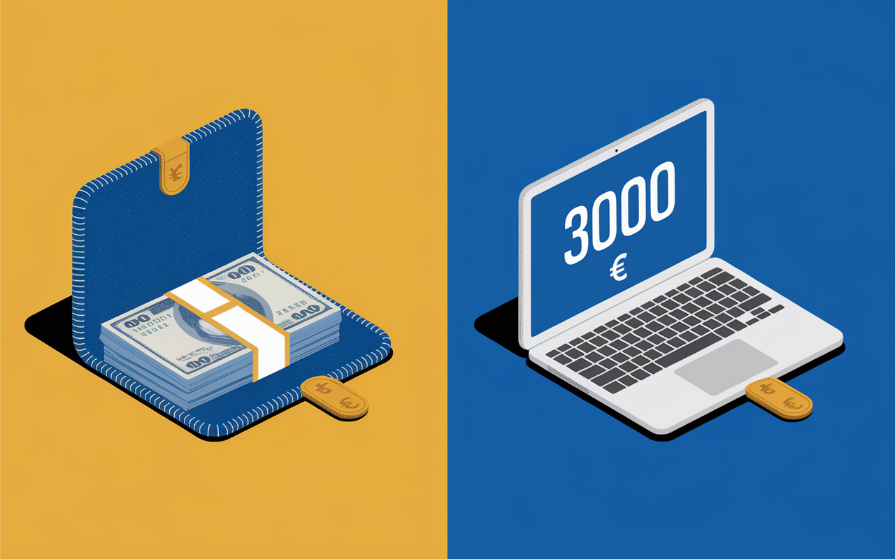 compte courant limite a 3000 euros portefeuille et digital