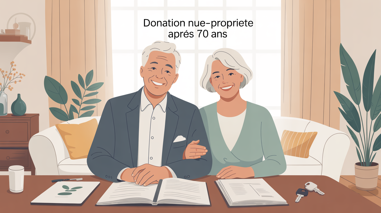 donation nu propriété après 70 ans couple senior clés maison