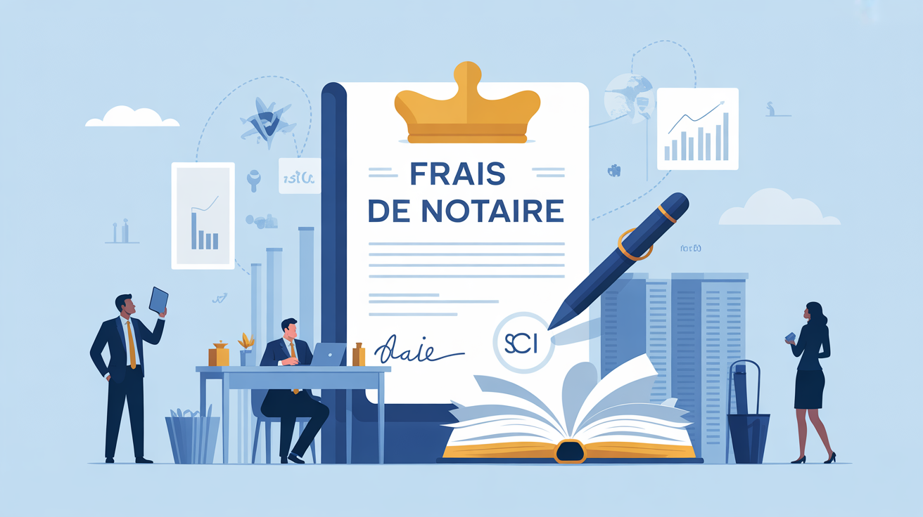 illustration frais de notaire pour une sci table et finance