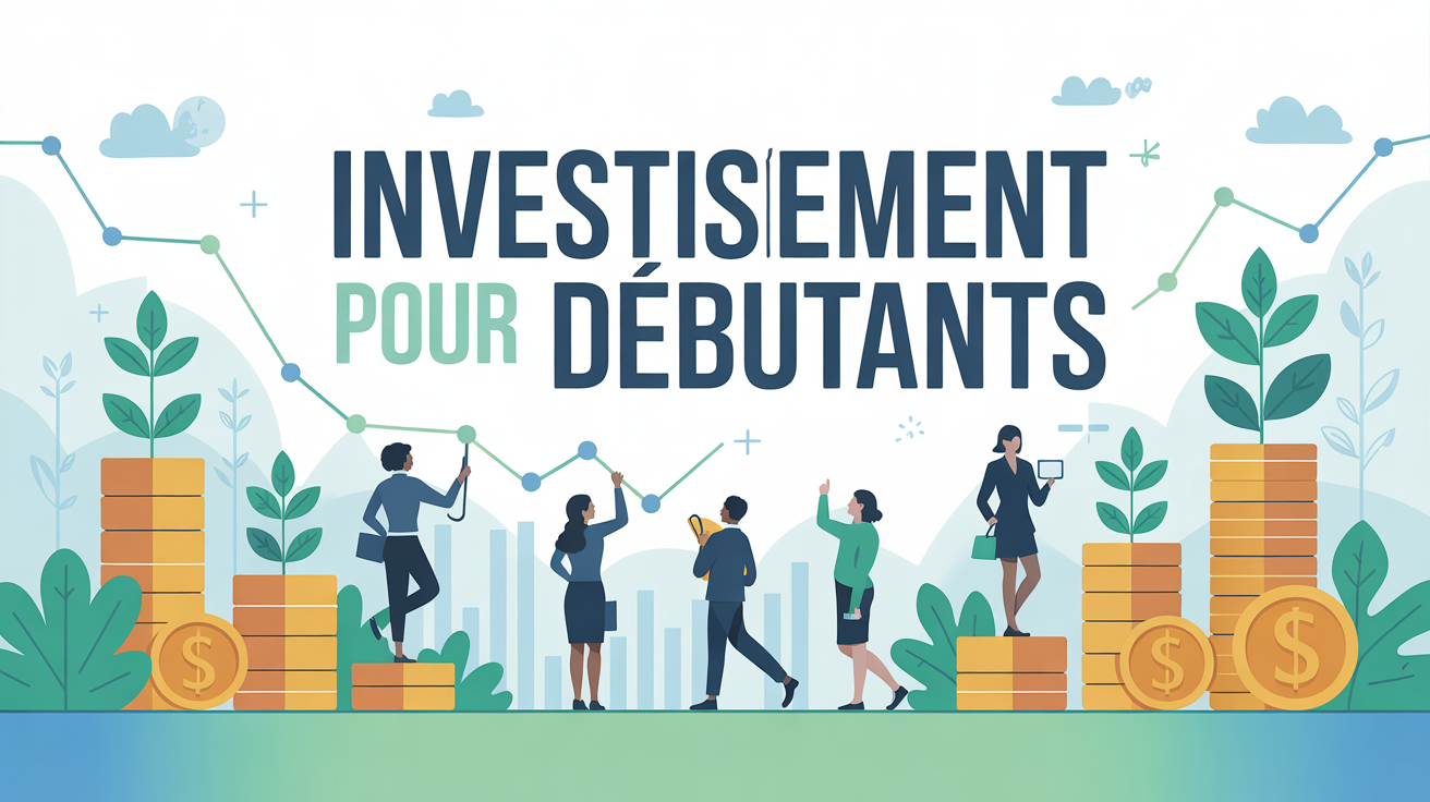 Investir pour les nuls silhouettes devant graphiques financiers