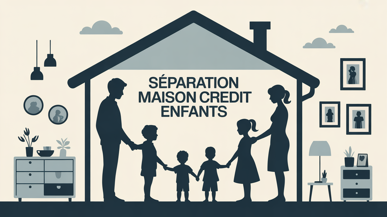 séparation couple non marié maison enfants crédit