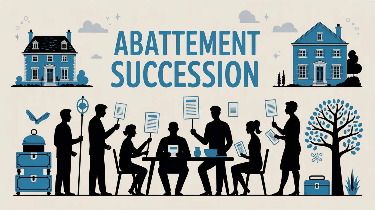 illustration succession abattement autour d'une table