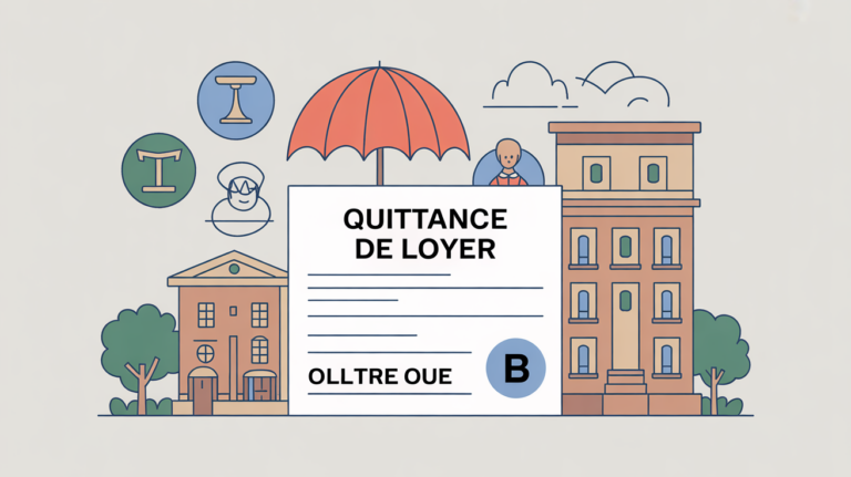 illustration quittance de loyer au centre