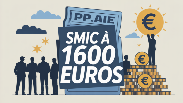 illustration aah 1600 euros fiche de paie et travailleurs