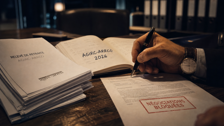 Agirc-Arrco discussion revalorisation : gel pensions 2026, baisse pouvoir d’achat