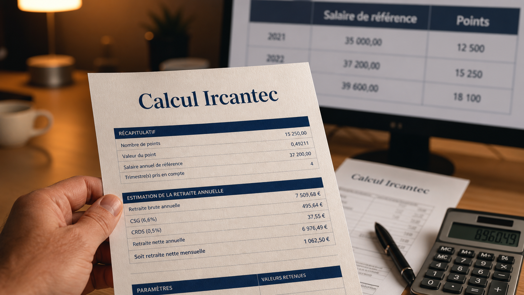 Calcul points ircantec : formule et seuils de versement