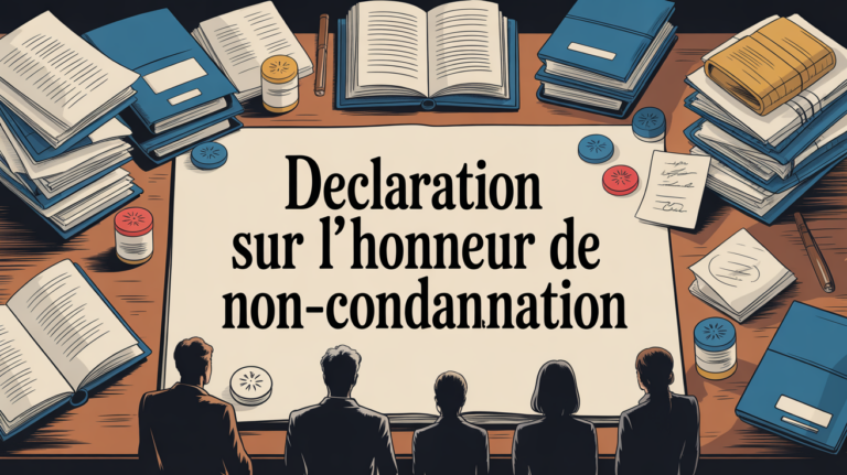 bureau administratif déclaration sur l honneur de non condamnation