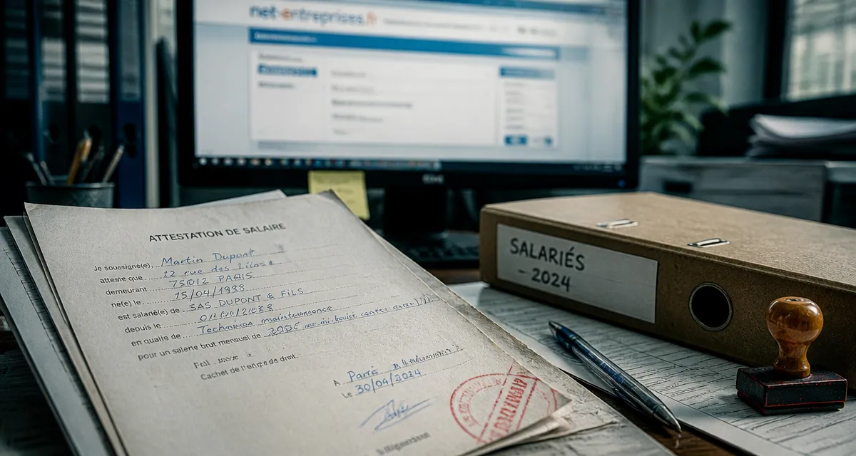 Modèle attestation de salaire pdf CERFA 11135*04 pour CPAM
