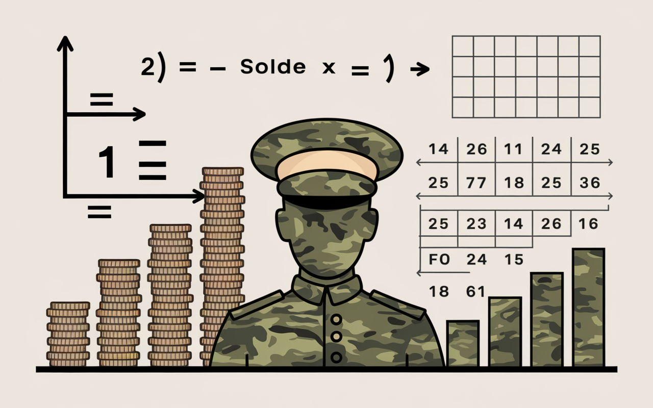 montant retraite militaire 25 ans de service formule de calcul