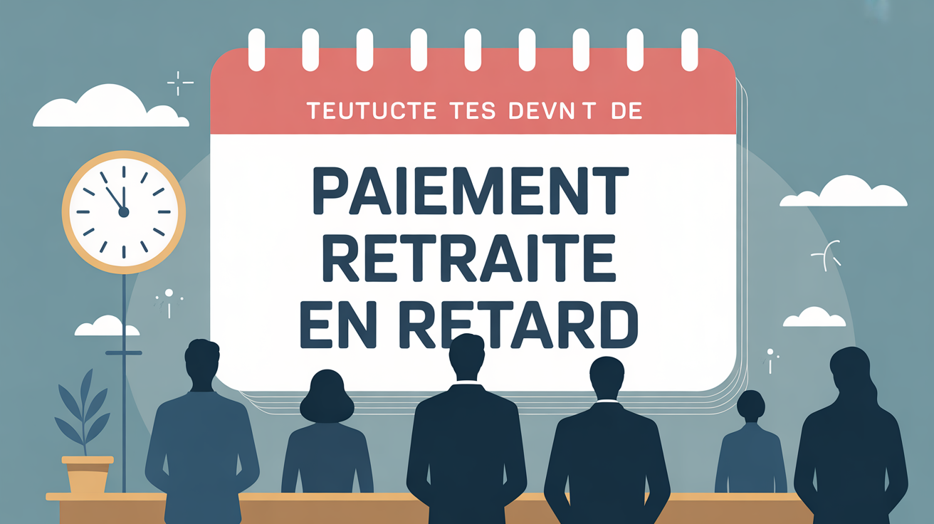 paiement retraite en retard calendrier silhouettes