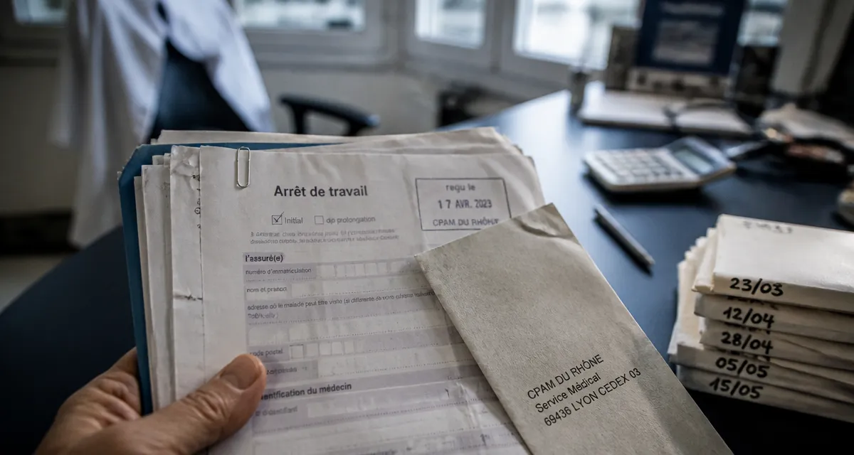 Prolongation arrêt maladie après inaptitude : dossier documents CPAM et arrêt de travail