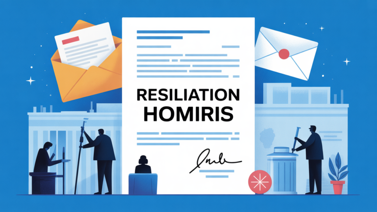 Illustration résiliation Homiris document officiel