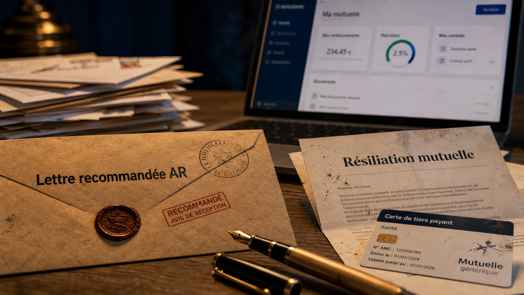 Résiliation mutuelle Ociane : lettre recommandée AR