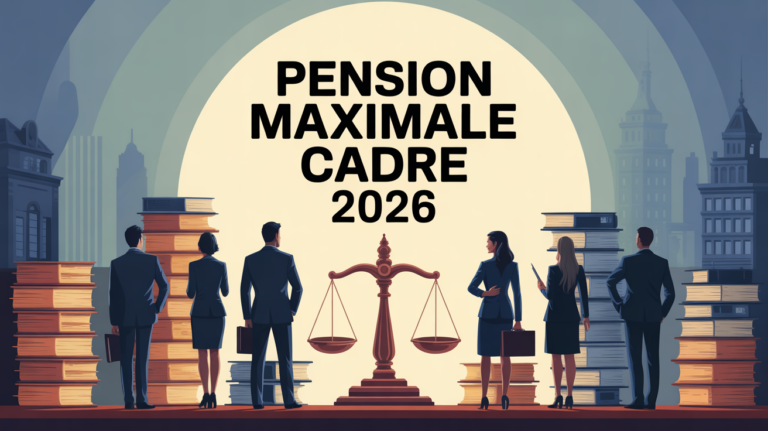 scène retraite maximum cadre avec balance de justice